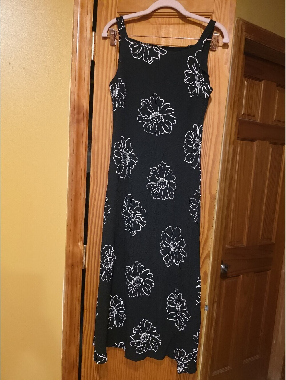 Helene Blake Black Floral Print Maxi Dress 0079